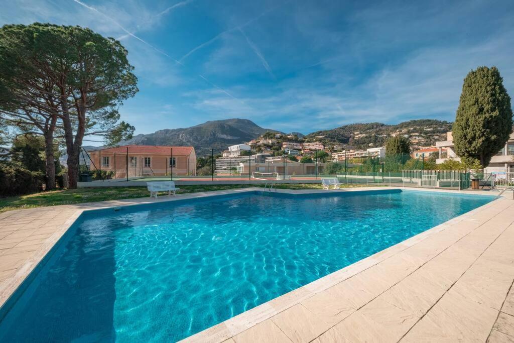 Appartement Familial 6P, Avec Piscine Et Tennis, Proche Mer Roquebrune-Cap-Martin Luaran gambar